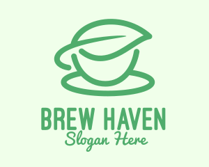 Green Herbal Tea Cup logo