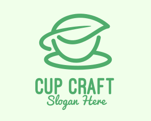 Green Herbal Tea Cup logo