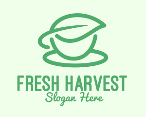 Green Herbal Tea Cup logo design