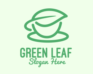 Green Herbal Tea Cup logo