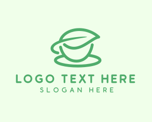 Green Herbal Tea Cup logo