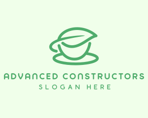 Green Herbal Tea Cup logo design