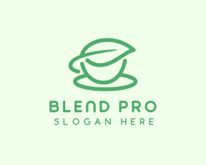 Green Herbal Tea Cup logo design