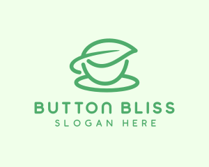 Green Herbal Tea Cup logo design