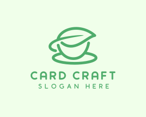 Green Herbal Tea Cup logo design