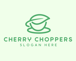 Green Herbal Tea Cup logo design