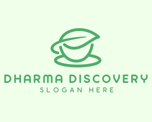 Green Herbal Tea Cup logo design