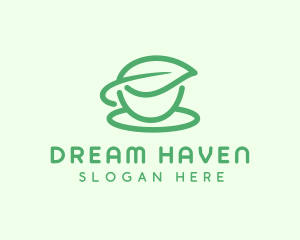 Green Herbal Tea Cup logo design