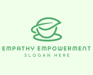 Green Herbal Tea Cup logo design