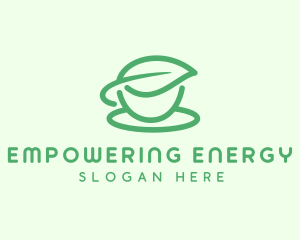 Green Herbal Tea Cup logo design