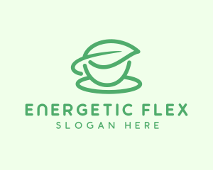 Green Herbal Tea Cup logo design