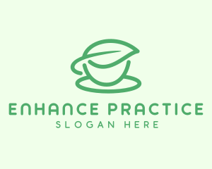 Green Herbal Tea Cup logo design