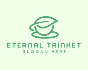 Green Herbal Tea Cup logo design