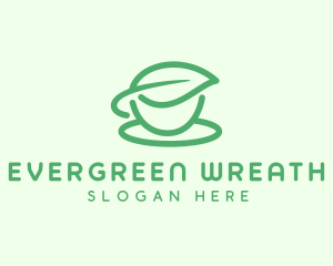 Green Herbal Tea Cup logo design