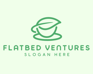 Green Herbal Tea Cup logo design