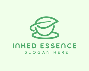 Green Herbal Tea Cup logo design