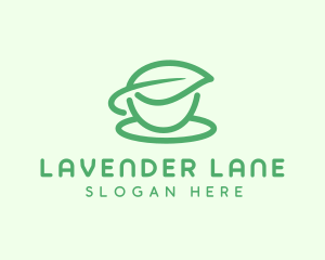 Green Herbal Tea Cup logo design