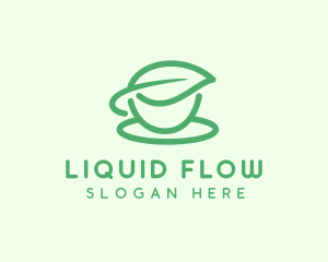 Green Herbal Tea Cup logo design