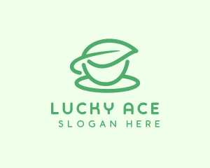 Green Herbal Tea Cup logo design