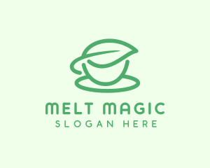 Green Herbal Tea Cup logo design