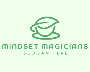 Green Herbal Tea Cup logo design