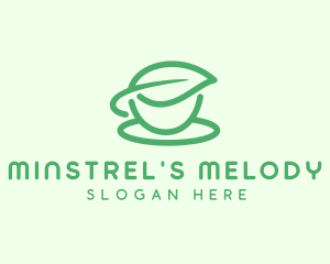 Green Herbal Tea Cup logo design