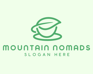 Green Herbal Tea Cup logo design