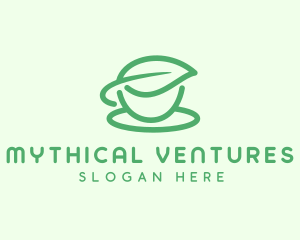 Green Herbal Tea Cup logo design