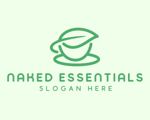 Green Herbal Tea Cup logo design