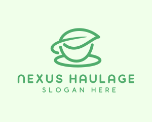 Green Herbal Tea Cup logo design