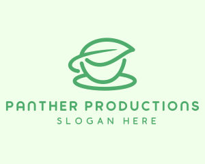 Green Herbal Tea Cup logo design