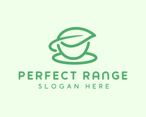 Green Herbal Tea Cup logo design