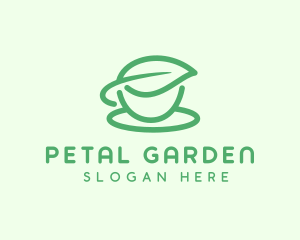 Green Herbal Tea Cup logo design