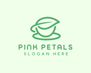 Green Herbal Tea Cup logo design