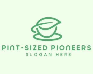 Green Herbal Tea Cup logo design