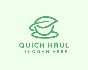 Green Herbal Tea Cup logo design