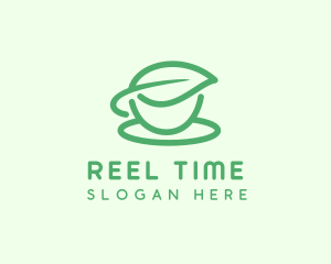 Green Herbal Tea Cup logo design