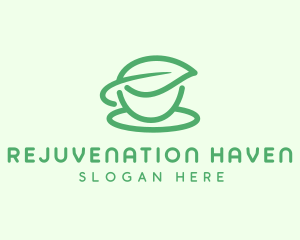 Green Herbal Tea Cup logo design