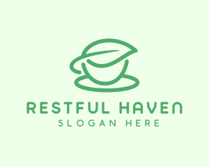 Green Herbal Tea Cup logo design