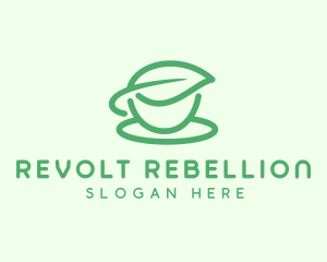 Green Herbal Tea Cup logo design