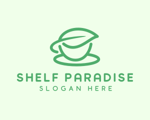 Green Herbal Tea Cup logo design