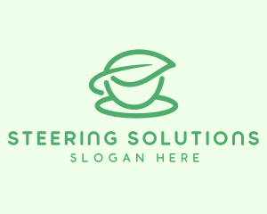 Green Herbal Tea Cup logo design