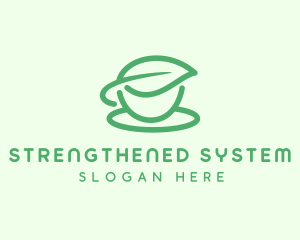 Green Herbal Tea Cup logo design