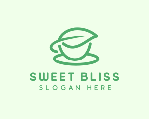 Green Herbal Tea Cup logo design