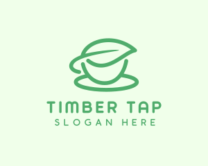 Green Herbal Tea Cup logo design