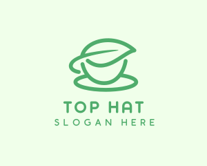 Green Herbal Tea Cup logo design