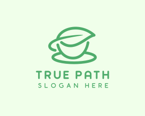 Green Herbal Tea Cup logo design