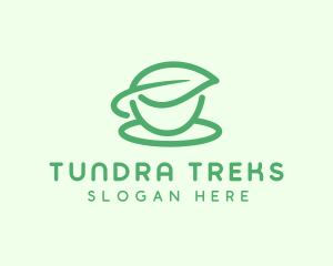 Green Herbal Tea Cup logo design