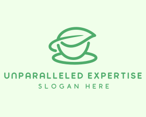 Green Herbal Tea Cup logo design