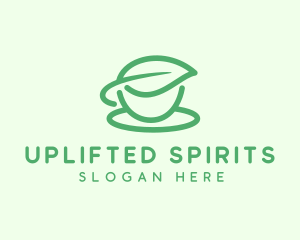 Green Herbal Tea Cup logo design